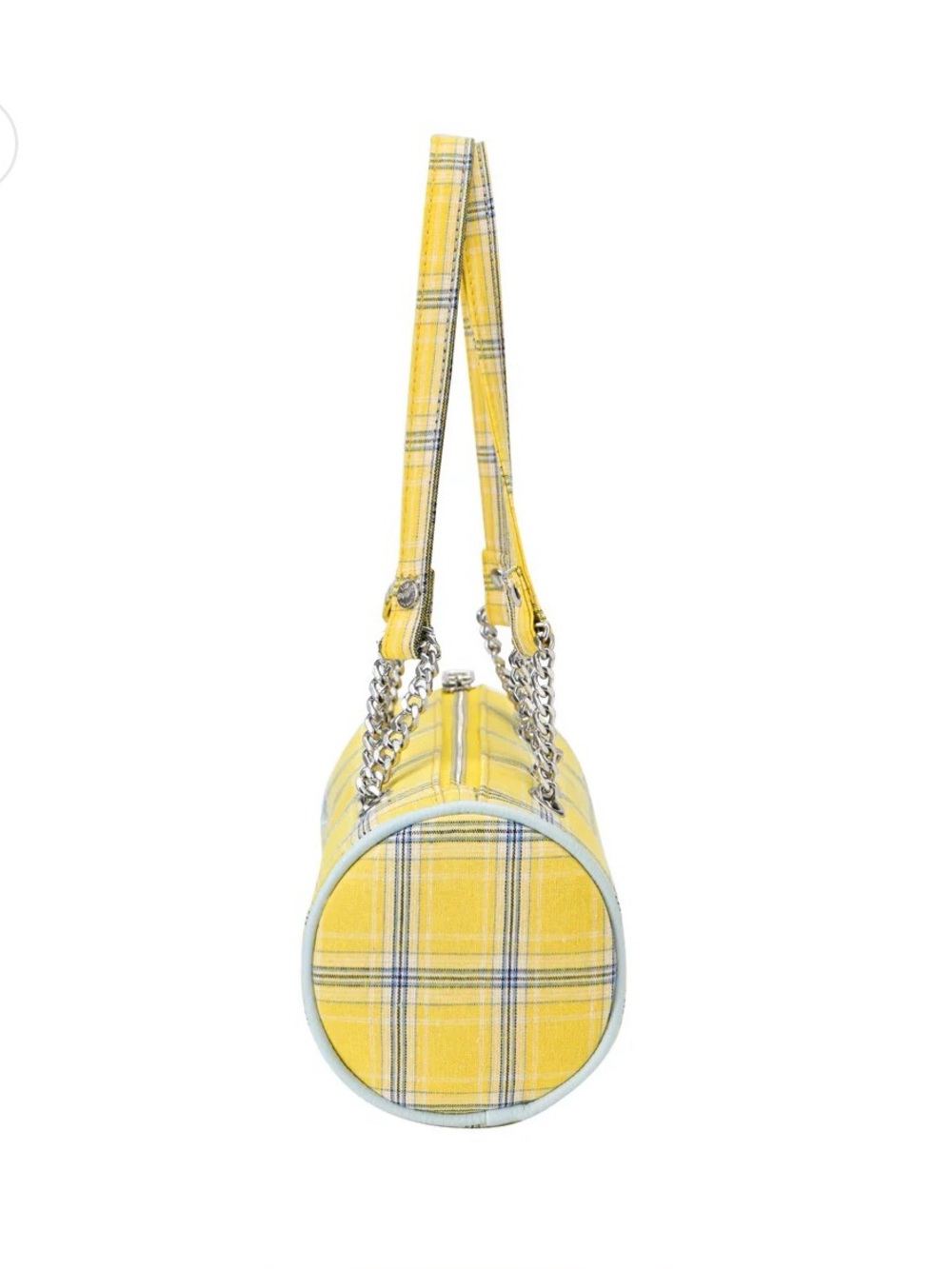 Von Dutch Yellow Plaid Barrel Bag NWT $99 Retail - Picture 2 of 6